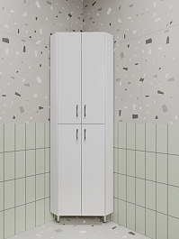 Style Line Шкаф пенал Веер 45 угловой белый – фотография-2